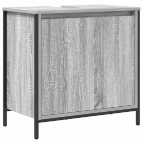 Bathroom Basin Cabinet Grey Sonoma Engineered Wood, Ste...
