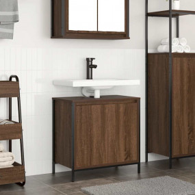 Bathroom Basin Cabinet Brown Oak Engineered wood, steel...
