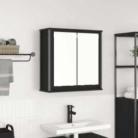 Bathroom Wall Cabinet Black wood Engineered wood Medium