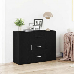 Sideboard Black Oak Engineered Wood Sideboard Rectangul...