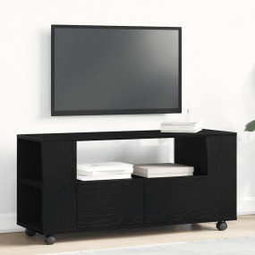 TV Cabinet Black Oak Engineered Wood Medium TV Cabinet