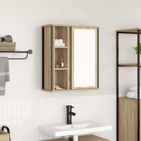 Bathroom Wall Cabinet Sonoma oak Engineered wood Medium
