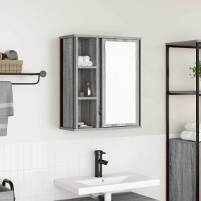 Bathroom Wall Cabinet Gray Sonoma Engineered wood, stee...