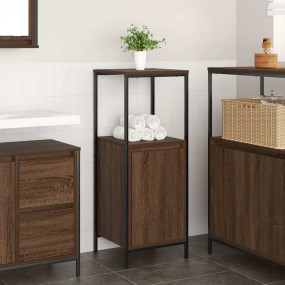 Bathroom Cabinet Brown Oak Engineered wood, steel Adjus...