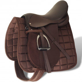 Saddle Brown 100% Leather 16 in Durable Saddle Other