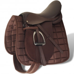 Saddle Brown Real Leather 17.5 inches Saddle Other