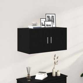 Wall Cabinet Black Oak Engineered Wood 31.5x15.4x15.7 i...