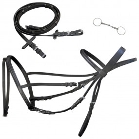 Horse Bridle Black High-quality buffalo leather Full