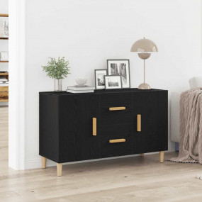 Sideboard Black Oak Engineered wood, solid eucalyptus w...