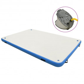 Imag:Inflatable Floating Deck Blue and White High-density PVC
