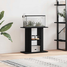 Aquarium Stand Black Oak Engineered wood 23.6 in Aquari...