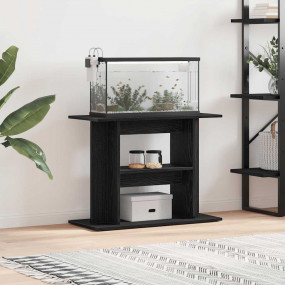 Aquarium Stand Black Oak Engineered wood Medium Aquariu...
