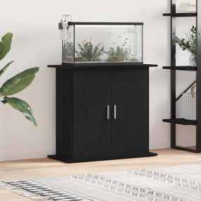 Aquarium Stand Black Oak Engineered wood 31.9 x 14.2 x ...