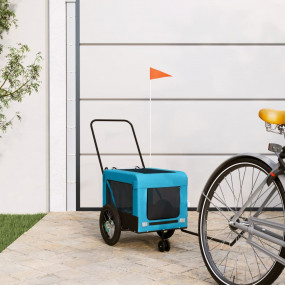 Pet Bike Trailer Blue and Black Iron, Oxford fabric, PV...
