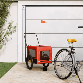 Pet Bike Trailer Orange and black Oxford fabric, iron, ...