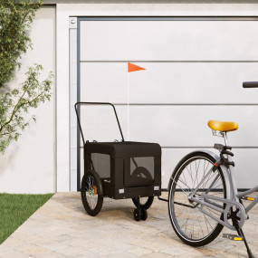 Pet Bike Trailer Black Oxford fabric Suitable for small...