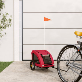 Pet Bike Trailer Red Oxford fabric, Iron, PVC Small Dur...