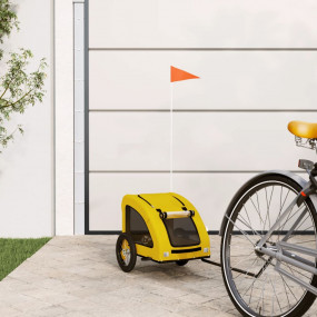 Pet Bike Trailer Yellow Oxford fabric, Iron, PVC Small