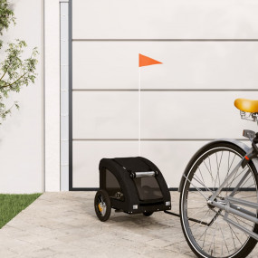 Pet Bike Trailer Black Oxford fabric, Iron, PVC Small D...
