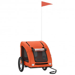 Pet Bike Trailer Orange Oxford fabric and Iron Medium C...