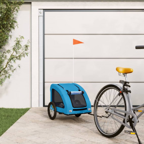 Pet Bike Trailer Blue Oxford Fabric, Iron, PVC Small Du...