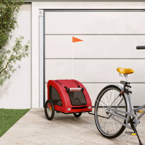 Pet Bike Trailer Red Oxford fabric Collapsible Bike Tra...