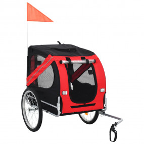 Pet Bike Trailer Red and Black Oxford fabric and steel ...