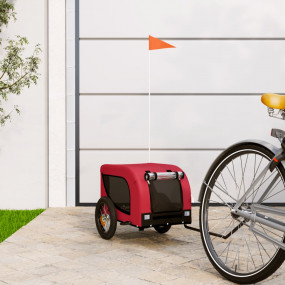 Pet Bike Trailer Red and Black Oxford fabric, Iron, PVC...