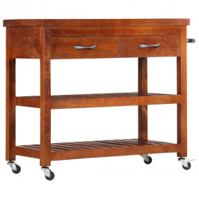 Kitchen Trolley 39.4"x18.9"x35" Solid Wood Acacia
