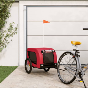 Pet Bike Trailer Red and Black Oxford fabric, iron, PVC...