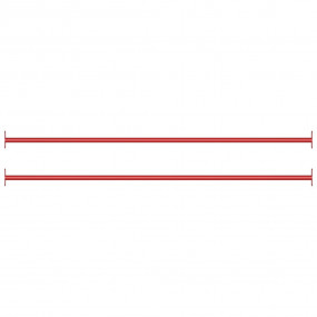 Imag:Turning Bar Set of 2 Red Powder-coated steel Standard Durable