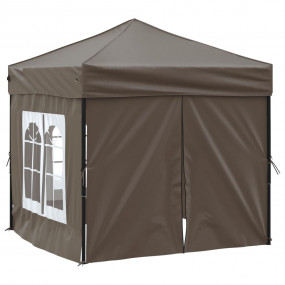Party Tent Taupe 210D oxford fabric 6.6 x 6.6 ft Foldab...