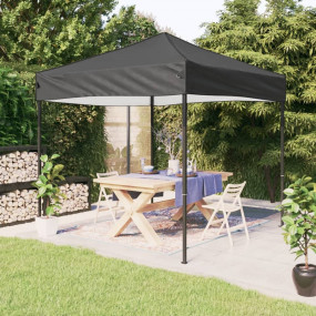 Party Tent Anthracite 210D oxford fabric with silver co...