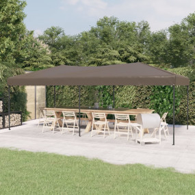 Party Tent Taupe 210D oxford fabric, Steel 9.8 x 19.7 f...