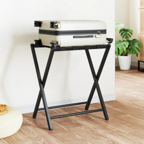 Luggage Rack Black 27"x15"x22.8" Bamboo