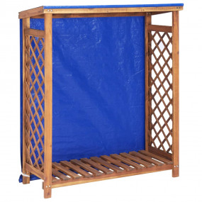 Firewood Storage Shed 41.3"x15"x45.3" Solid Acacia Wood