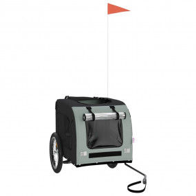 Pet Bike Trailer Black and Grey Oxford fabric, iron, PV...