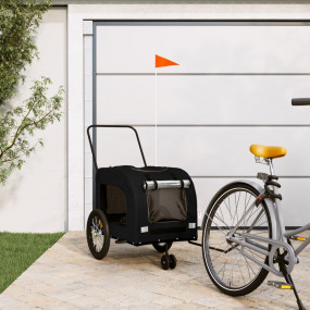 Pet Bike Trailer Black Oxford fabric, iron, PVC Small C...