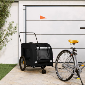 Pet Bike Trailer Black Oxford fabric, iron, PVC Small C...