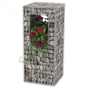 Gabion Basket Post/Planter Steel 19.7"x19.7"x47.2"