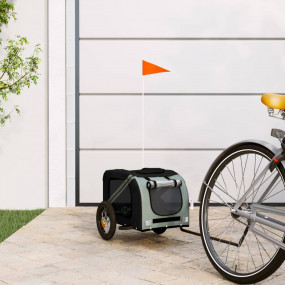 Pet Bike Trailer Grey and Black Oxford fabric, iron, PV...
