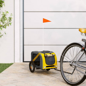 Pet Bike Trailer Yellow Oxford fabric Medium Pet Bike T...