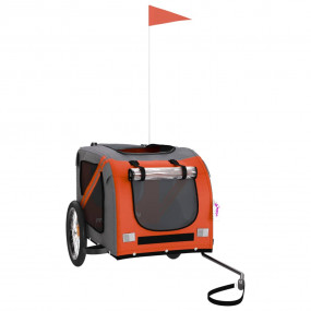 Pet Bike Trailer Orange and Black Oxford fabric, Iron, ...