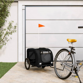 Pet Bike Trailer Black Oxford fabric, Iron, PVC Small