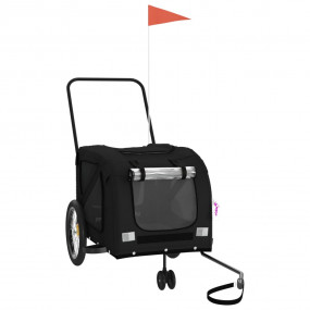 Pet Bike Trailer Black Oxford fabric Small Pet Bike Tra...