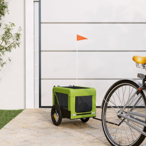 Pet Bike Trailer Green and black Oxford fabric, iron, P...