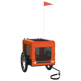 Pet Bike Trailer Orange and Black Oxford fabric and iro...