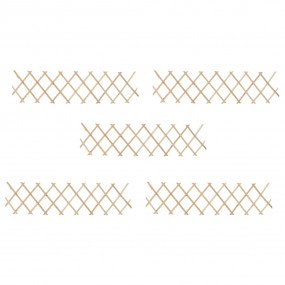 Trellis Fences 5 pcs Firwood 70.9"x11.8"