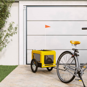 Pet Bike Trailer Yellow and Black Oxford fabric Medium