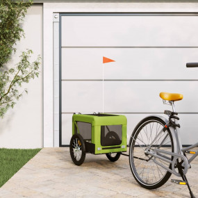 Pet Bike Trailer Green and Black Oxford fabric, Iron, P...